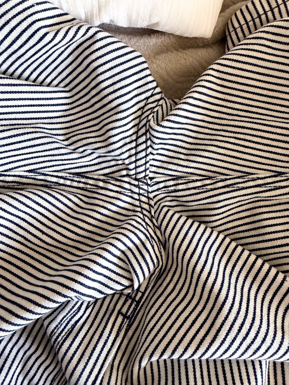 Nili Lotan Black & White Pinstripe Straight-Leg Jeans - Picture 3 of 9